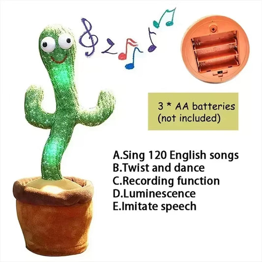 Dancing and Talking Cactus Toy Sunshine Cactus Children'S Electronic Plush Toy with 120 Songs Children'S Birthday Gifts